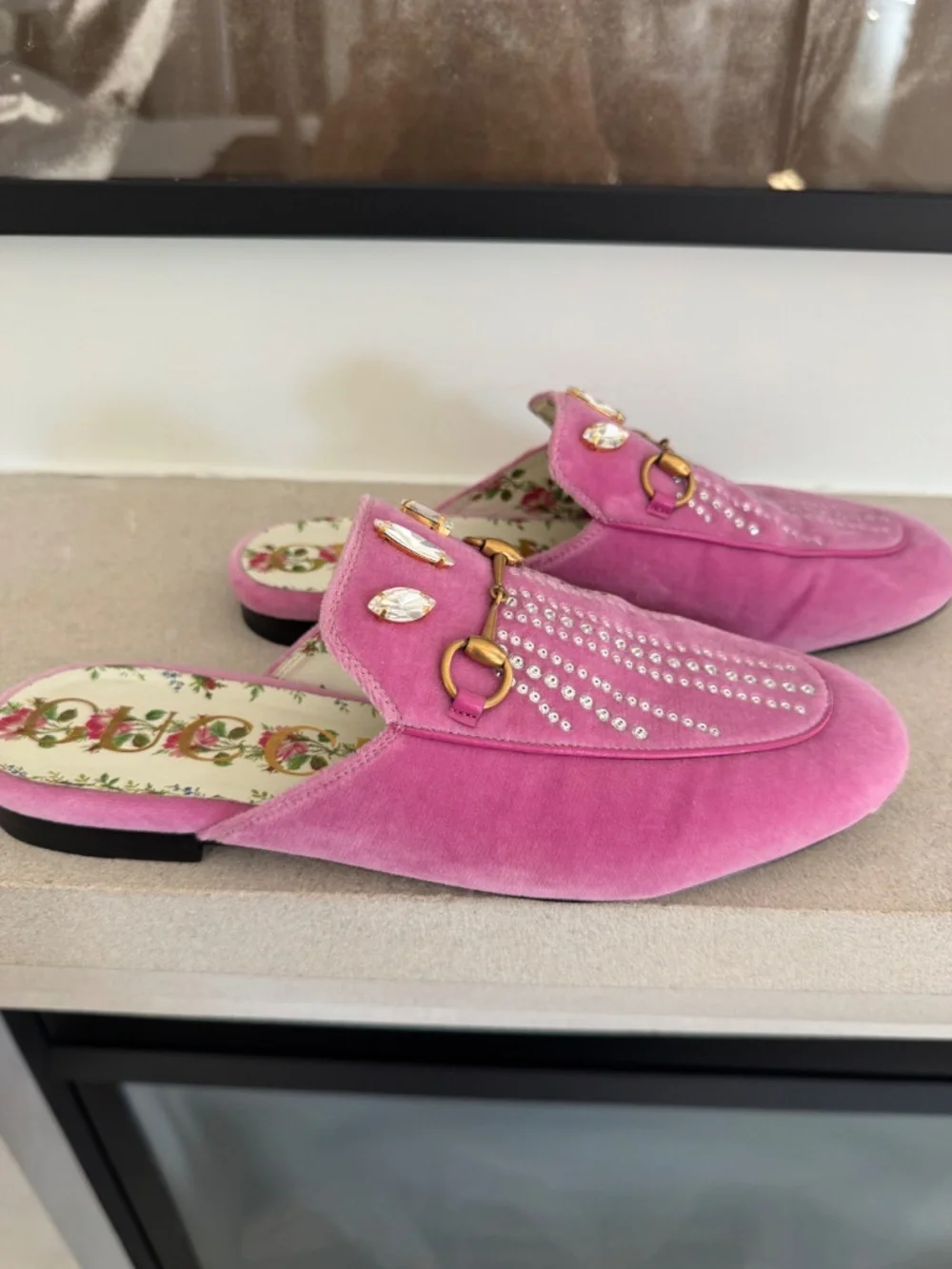 Gucci Pink Embellished Mules size 39 ( US 9) - Picture 6 of 11